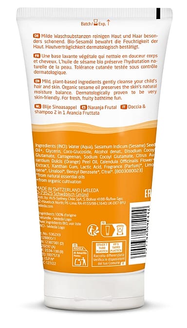 Laste šampoon-dušikreem Apelsin